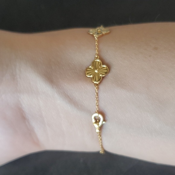 925 sterling silver 5 clover bracelet - Picture 3 of 4